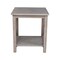International Concepts Rectangle Hampton End Table, 22 W, 22 L, 25 in H, Wood, Washed Gray Taupe OT09-70E - alternate 2